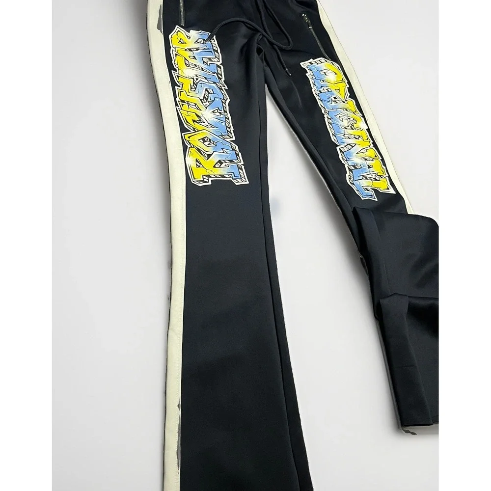 Rockstar Original y2k Baggy SMALL Jogger Sweatpants  Navy Blue & White Pants